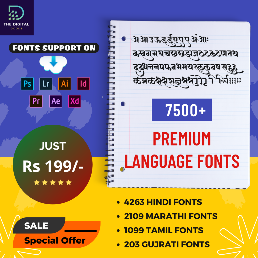 7500+ Premium Language Fonts Collection