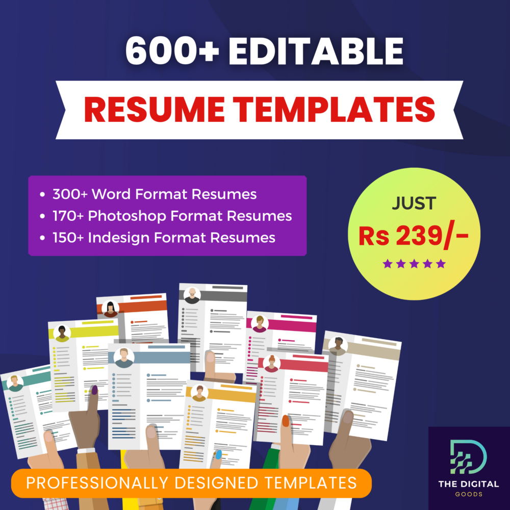 600+ Editable Resume Templates Collection